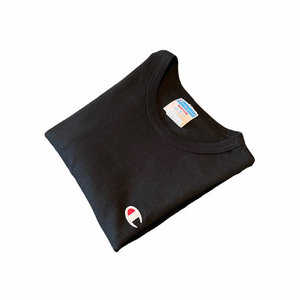 Champion Black Tee with Logo